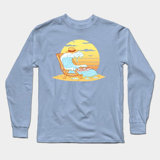 WAVE ON THE BEACH Long Sleeve T-Shirt by gotoup